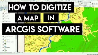 HOW TO DIGITIZE A MAP IN ARCGIS SOFTWARE [upl. by Archaimbaud371]