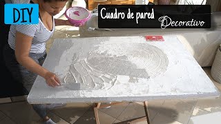 😱 Diy cuadro grande con textura o relieve Te muestro paso a paso como hice este cuadro XL [upl. by Clementina]