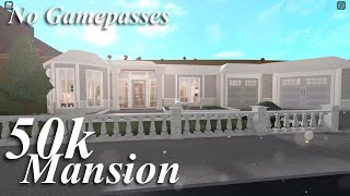 50k Bloxburg Mansion No Gamepasses  BLOXBURG SPEEDBUILD [upl. by Ewald]