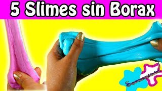 5 Slimes sin Borax y fáciles Slime comestible de 1 ingrediente 🌟Supermanualidades [upl. by Raseta889]