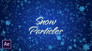 Quickly Create Snow Particles  After Effects Tutorial [upl. by Norej625]