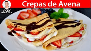 CREPAS DE AVENA  Vicky Receta Facil [upl. by Yboj]