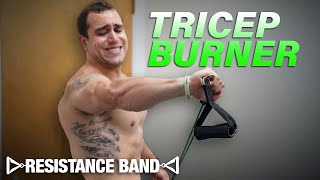 Resistance Band Tricep Workout At Home to Get Ripped [upl. by Atinra582]