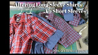 Altering Long Sleeves into Short Sleeves  TUTORIAL [upl. by Rowan]