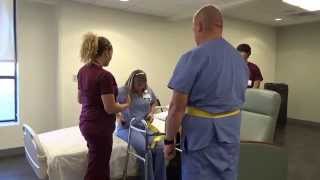 Physical Therapy Transfer Training  How To Transfer From Wheelchair To Bed [upl. by Kcirde]