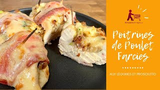 Poitrines de Poulet Farcies aux Légumes et Prosciutto [upl. by Norahc38]