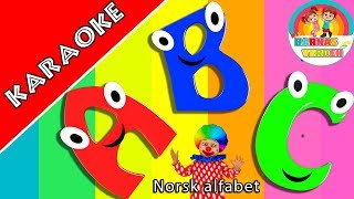 KARAOKE  Norsk alfabet  ABC sang  Alfabetsang  Norwegian Alphabet Song  Norske Barnesanger [upl. by Yrolg985]