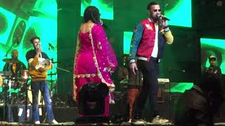 Garry Sandhu and Jasmine sandlas live Jaipur at Gaana crossblade music festival 2019 JECC live [upl. by Yelad]