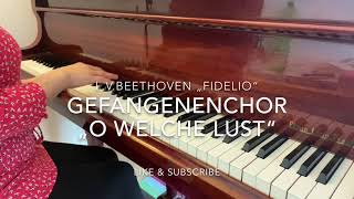 LvBeethoven Fidelio Gefangenenchor „O welche Lust“ Piano accompaniment [upl. by Airdnazxela908]