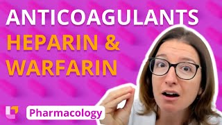 Anticoagulants heparin amp warfarin  Pharmacology  Cardiovascular  LevelUpRN [upl. by Attenyw88]