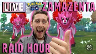 Shiny Zamazenta Raid Hour LIVE in Pokemon GO [upl. by Ybhsa]