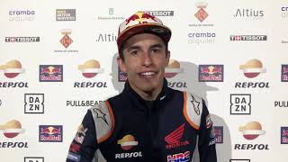 Marc Márquez saluda a Box Repsol desde Cervera  Marc Márquez greets Box Repsol from Cervera [upl. by Arolf]