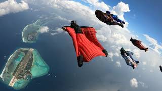 Wingsuit Flying over the Maldives Islands [upl. by Sculley]