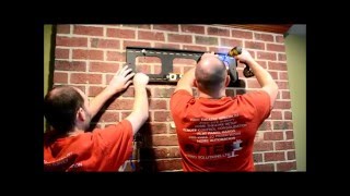 How To Hang a flat panel tv on a brick fireplace [upl. by Melita598]