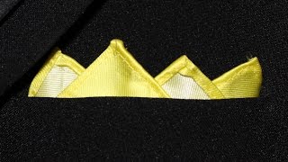 How To Fold a Pocket Square 4 Point [upl. by Zelikow]