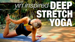 Yin Inspired Deep Stretch Yoga Class  Five Parks Yoga [upl. by Atteram]