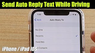 How to Send Auto Reply Text Message While Driving on iPhone 11  11 Pro Max [upl. by Yonatan441]