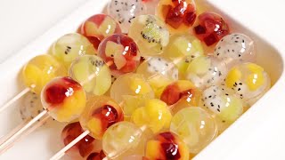 노 젤라틴 과일 곤약 젤리 만들기 Fruit konjac jelly recipe [upl. by Meridith998]