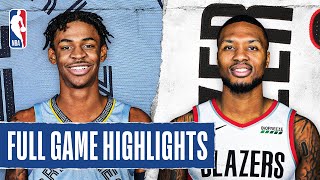 GRIZZLIES at TRAIL BLAZERS  FULL GAME HIGHLIGHTS  August 15 2020 [upl. by Alicia]