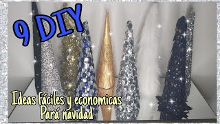 9 IDEAS ASOMBROSAS PARA HACER PINOS NAVIDEÑOSIdeas to decorate at Christmas [upl. by Nivrac]