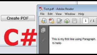 C Tutorial 42 iTextSharp  How to create PDF file in C [upl. by Yvi]