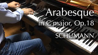 Schumann  Arabesque in C major Op18  pianomaedaful [upl. by Ellesig]