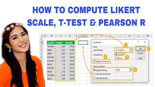 HOW TO COMPUTE LIKERT SCALE TTEST amp PEARSON R [upl. by Jaela]