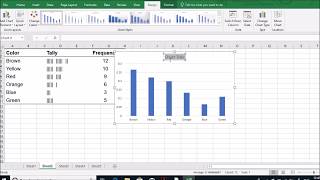 Creating a Relative Frequency Bar Graph Using Excel [upl. by Ynnub]