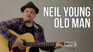 Neil Young  Old Man Guitar Lesson  How to play on guitar  Tutorial [upl. by Aiello132]