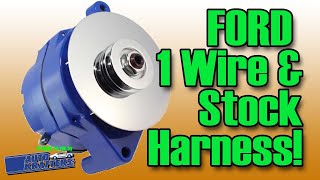 How To 1 Wire Alternator Using Original Ford Wiring [upl. by Dalila695]