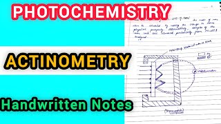 Actinometry  PhotochemistryMSc 3 Sem [upl. by Aeuhsoj]