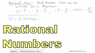 01  What is a Rational Number  Part 1 [upl. by Anawait]