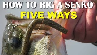 How To Rig A Senko 5 Ways  Bass Fishing Tips [upl. by Ennairb]