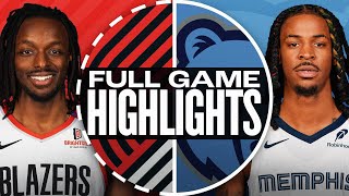 TRAIL BLAZERS at GRIZZLIES  FULL GAME HIGHLIGHTS  November 25 2024 [upl. by Lierbag617]