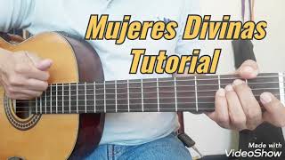 Cómo tocar Mujeres Divinas Vicente Fernández en Guitarra Fácil Tutorial [upl. by Alue]