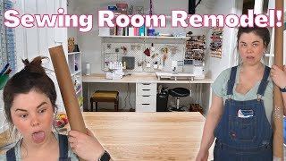 Creating the PERFECT Sewing Rooms  Craft Space Remodeling amp Makeover [upl. by Hcirteid]