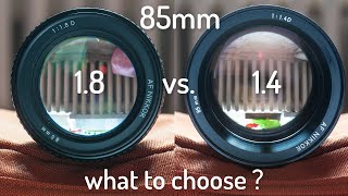 Nikkor 85mm 18 vs 14  what to choose [upl. by Dlarej583]