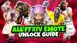 FFXIV ALL Unlockable Emotes Guide [upl. by Benedetto71]