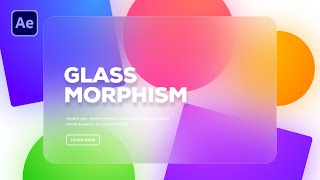 Glassmorphism Effect in After Effects  After Effects Tutorial [upl. by Domenech620]