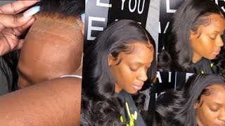 BEST amp EASIEST way to MELT your lace  Beginner friendly  Frontal Quickweave [upl. by Attenej]