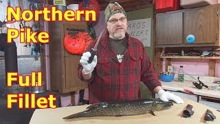 Cleaning A Northern Pike Boneless  Full Fillet Method [upl. by Ume]