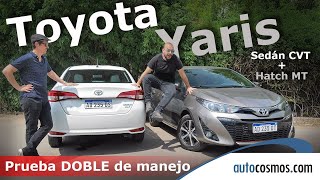 Prueba nuevo Toyota Yaris 5P manual y Sedán automático  Autocosmos [upl. by Lati]