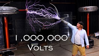 Catching Lightning From 1000000v Tesla Coil Ft ArcAttack [upl. by Harl]