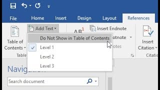 MS Word  Exclude Heading From Table Of Contents [upl. by Proudlove]