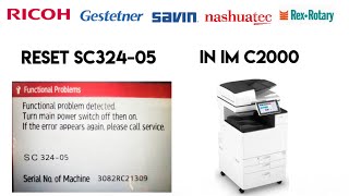 How to reset SC 32405 in Ricoh IMC 2000 Reset SC32405 in IM C2000 Replace development unit [upl. by Garey]