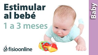 5 ejercicios para ESTIMULAR A MI BEBÉ de 1 a 3 MESES [upl. by Einnek]