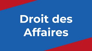 Introduction au droit des affaires [upl. by Peper]