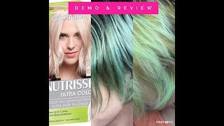 Garnier Nutrisse Lightest Platinum Dye DemoReview [upl. by Anillehs]