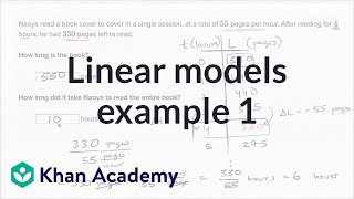 Linear models example 1  Algebra I  Khan Academy [upl. by Andrade]