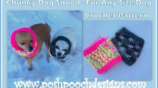 Chunky Dog Snood Crochet Pattern [upl. by Marieann]